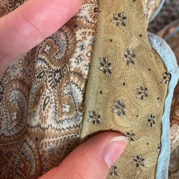 Y2k vintage silk floral ruffle trim faux wrap skirt ASO Gilmore Girls - Picture 6 of 7